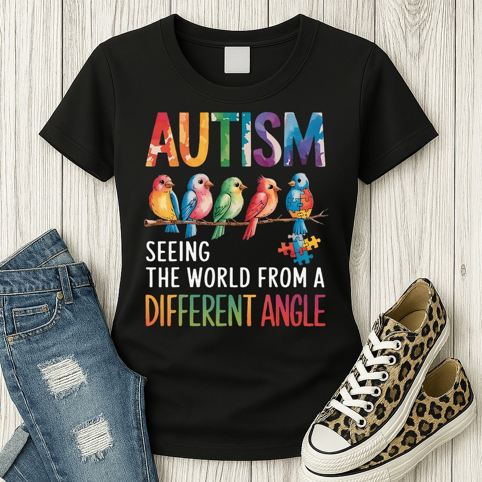 Autism Awareness Different Angle Neurodiversity Womens T-Shirt