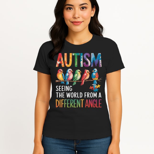 Autism Awareness Different Angle Neurodiversity Womens T-Shirt