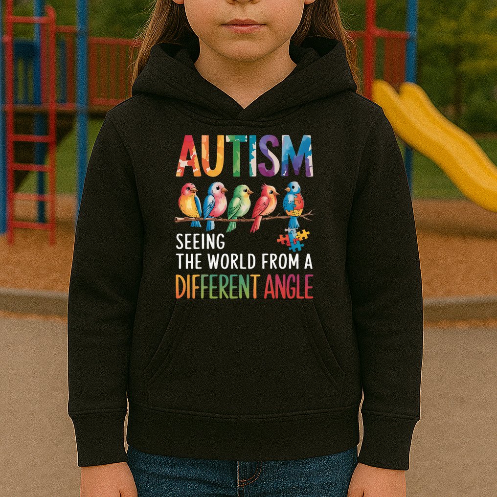 Autism Awareness Different Angle Neurodiversity Kids Hoodie