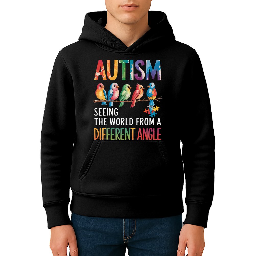 Autism Awareness Different Angle Neurodiversity Kids Hoodie