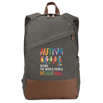Autism Awareness Different Angle Neurodiversity Cotton Canvas Backpack