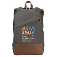 Autism Awareness Different Angle Neurodiversity Cotton Canvas Backpack