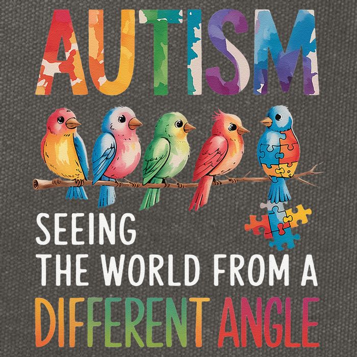 Autism Awareness Different Angle Neurodiversity Cotton Canvas Backpack