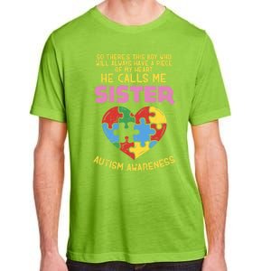 Autism Awareness Day Piece Of My Heart Sister Cute Gift Adult ChromaSoft Performance T-Shirt