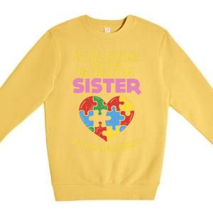 Autism Awareness Day Piece Of My Heart Sister Cute Gift Premium Crewneck Sweatshirt