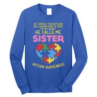 Autism Awareness Day Piece Of My Heart Sister Cute Gift Long Sleeve Shirt