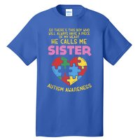 Autism Awareness Day Piece Of My Heart Sister Cute Gift Tall T-Shirt