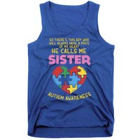 Autism Awareness Day Piece Of My Heart Sister Cute Gift Tank Top