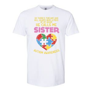 Autism Awareness Day Piece Of My Heart Sister Cute Gift Softstyle CVC T-Shirt