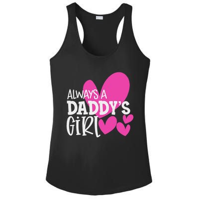 Always A Daddy's Girl Daughter Women Ladies PosiCharge Competitor Racerback Tank