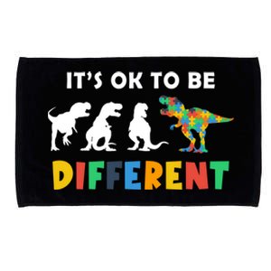 Autism Awareness Dinosaur Its Ok To Be Different Funny Gift Microfiber Hand Towel