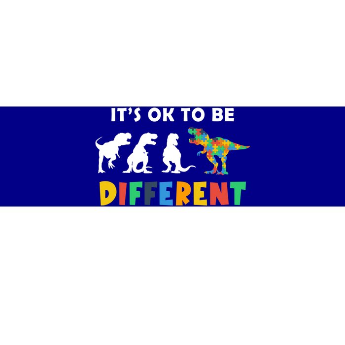 Autism Awareness Dinosaur Its Ok To Be Different Funny Gift Bumper Sticker