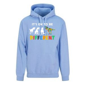 Autism Awareness Dinosaur Its Ok To Be Different Funny Gift Unisex Surf Hoodie