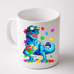 Autism Awareness Dinosaurs Autistic T Rex Heart Gift Coffee Mug