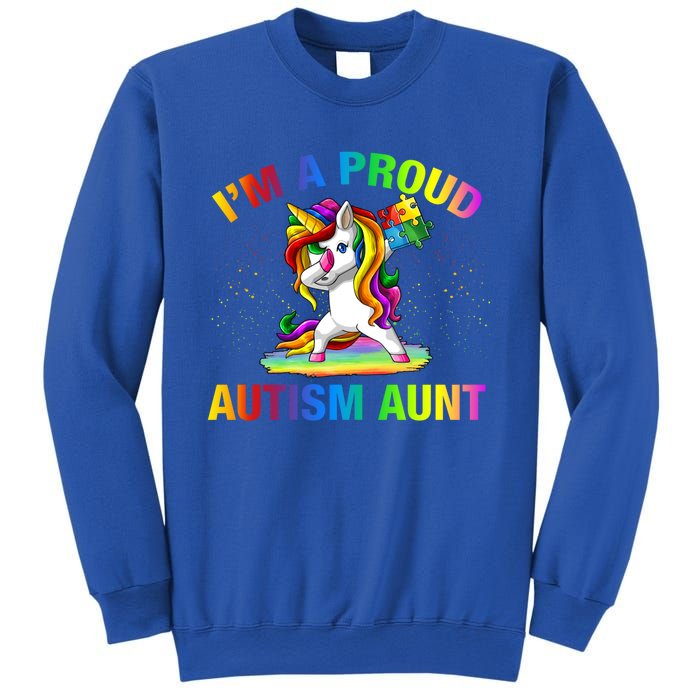 Autism Awareness Dabbing Unicorn Proud Autism Aunt Gift Sweatshirt