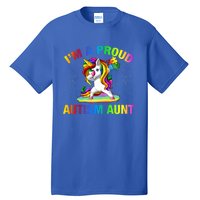 Autism Awareness Dabbing Unicorn Proud Autism Aunt Gift Tall T-Shirt