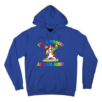 Autism Awareness Dabbing Unicorn Proud Autism Aunt Gift Tall Hoodie