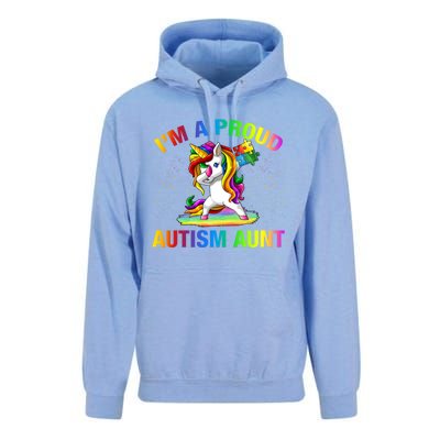 Autism Awareness Dabbing Unicorn Proud Autism Aunt Gift Unisex Surf Hoodie