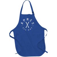 Apres All Day Winter Sports Apres Ski Lover Skiing Skier Cool Gift Full-Length Apron With Pockets