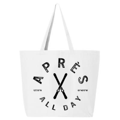 Apres All Day Winter Sports Apres Ski Lover Skiing Skier Cool Gift 25L Jumbo Tote