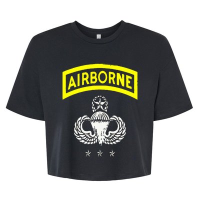 Army Airborne Division Veterans Day Gift Bella+Canvas Jersey Crop Tee