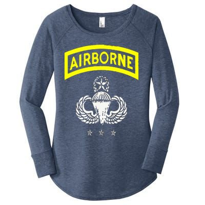 Army Airborne Division Veterans Day Gift Women's Perfect Tri Tunic Long Sleeve Shirt