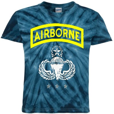 Army Airborne Division Veterans Day Gift Kids Tie-Dye T-Shirt