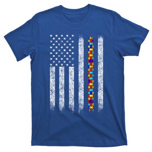 Autism Awareness Day American Flag Gift T-Shirt