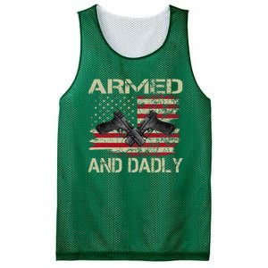 Armed And Dadly Funny Deadly Father Day Mesh Reversible Basketball Jersey Tank