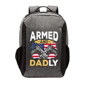 Armed And Dadly Funny Deadly Father USA Flag Fathers Day Vector Backpack