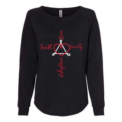 Adoption Announcement Day Family Faith Love Womens California Wash Sweatshirt