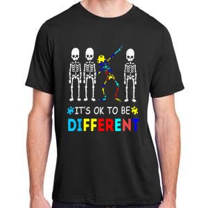 Autism Awareness Dabbing Skeleton It's Ok To Be Different Adult ChromaSoft Performance T-Shirt