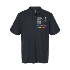 Autism Awareness Dabbing Skeleton It's Ok To Be Different Softstyle Adult Sport Polo