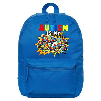 Autism Awareness Day Autism Is My Super Power Gift 16 in Basic Backpack