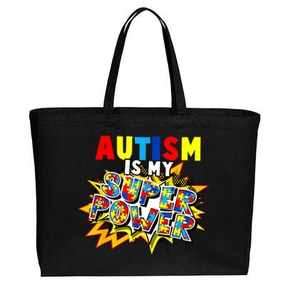 Autism Awareness Day Autism Is My Super Power Gift Cotton Canvas Jumbo Tote