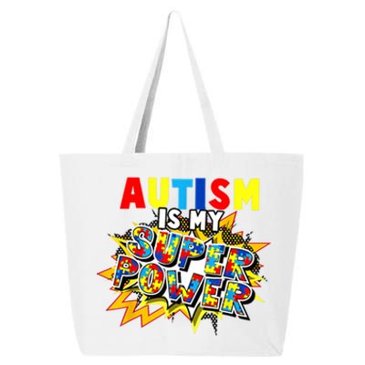 Autism Awareness Day Autism Is My Super Power Gift 25L Jumbo Tote