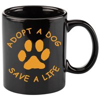 Adopt A Dog Save A Life Rescue Dog 11oz C Handle Ceramic Mug