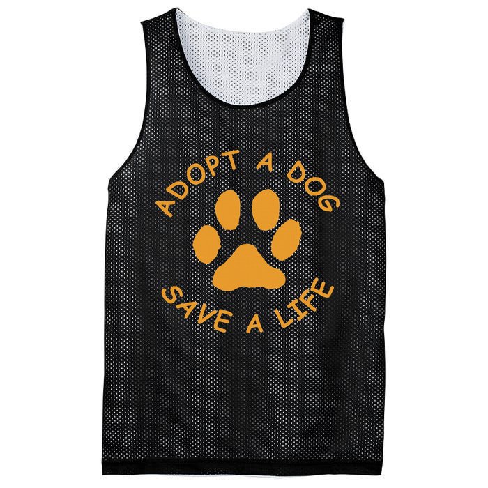 Adopt A Dog Save A Life Rescue Dog Mesh Reversible Basketball Jersey Tank