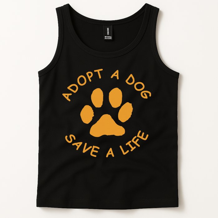 Adopt A Dog Save A Life Rescue Dog Tank Top