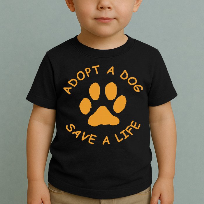 Adopt A Dog Save A Life Rescue Dog Toddler T-Shirt