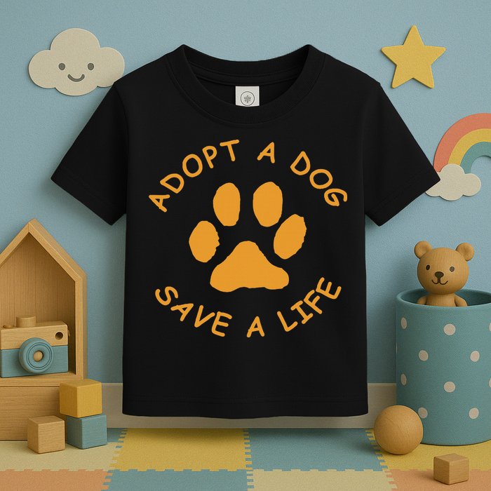 Adopt A Dog Save A Life Rescue Dog Toddler T-Shirt
