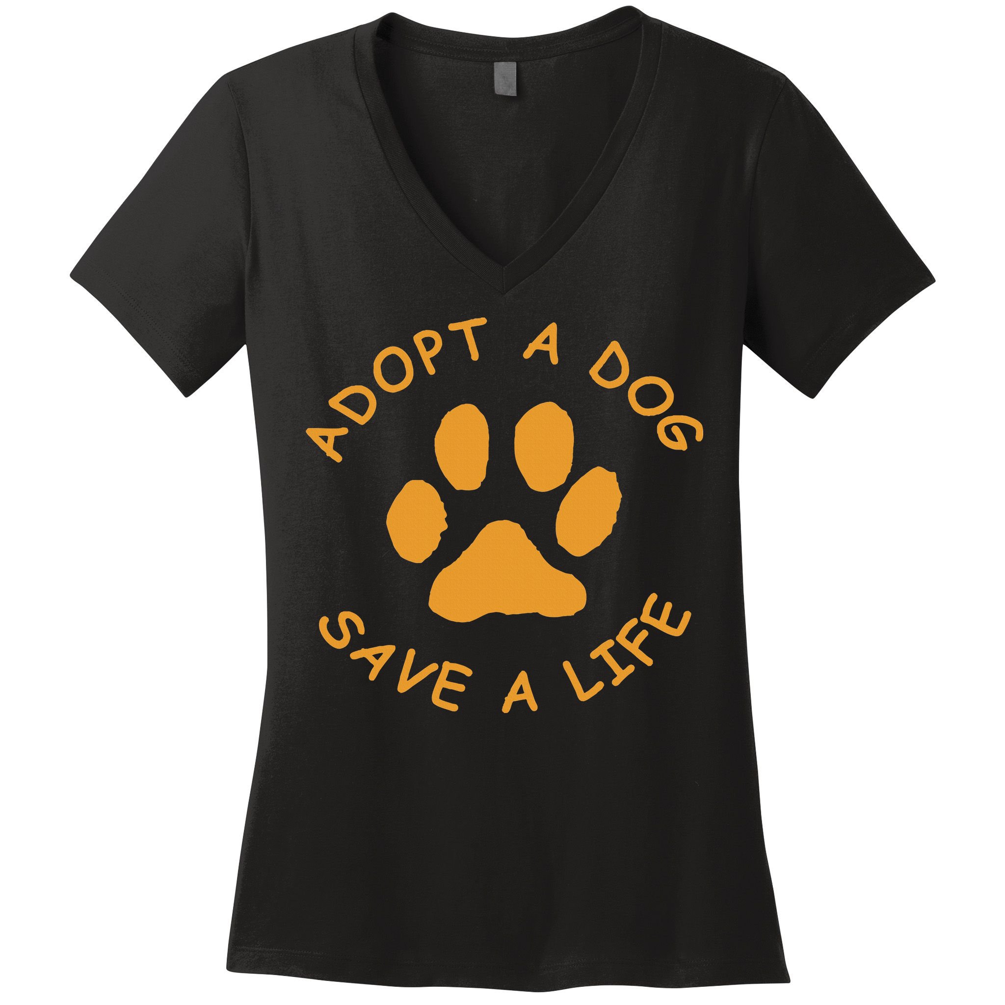 Adopt A Dog Save A Life Rescue Dog Women's V-Neck T-Shirt