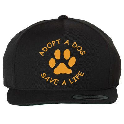 Adopt A Dog Save A Life Rescue Dog Wool Snapback Cap