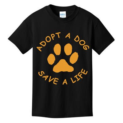 Adopt A Dog Save A Life Rescue Dog Kids T-Shirt