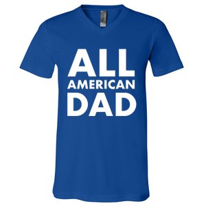 All American Dad Cute Gift V-Neck T-Shirt