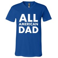 All American Dad Cute Gift V-Neck T-Shirt