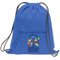 Autism Awareness Day Autism Month Blue Cool Gift Sweatshirt Cinch Pack Bag