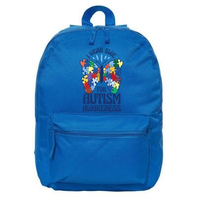 Autism Awareness Day Autism Month Blue Cool Gift 16 in Basic Backpack