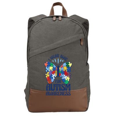 Autism Awareness Day Autism Month Blue Cool Gift Cotton Canvas Backpack