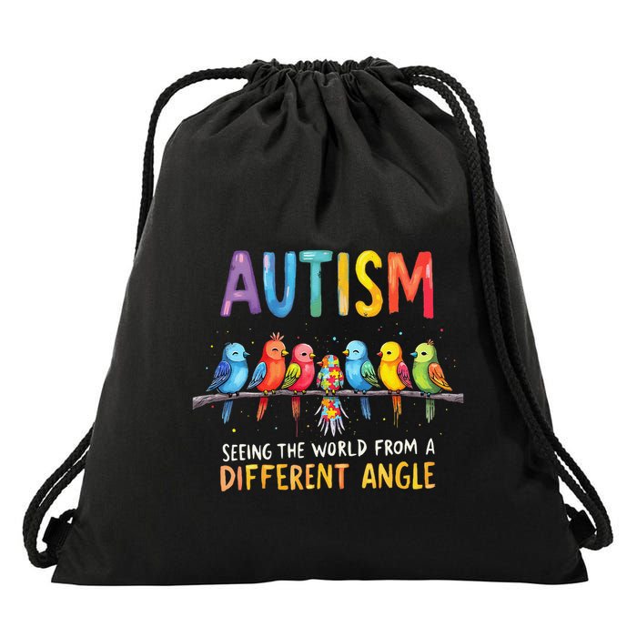 Autism Awareness Different Angle Neurodiversity Drawstring Bag